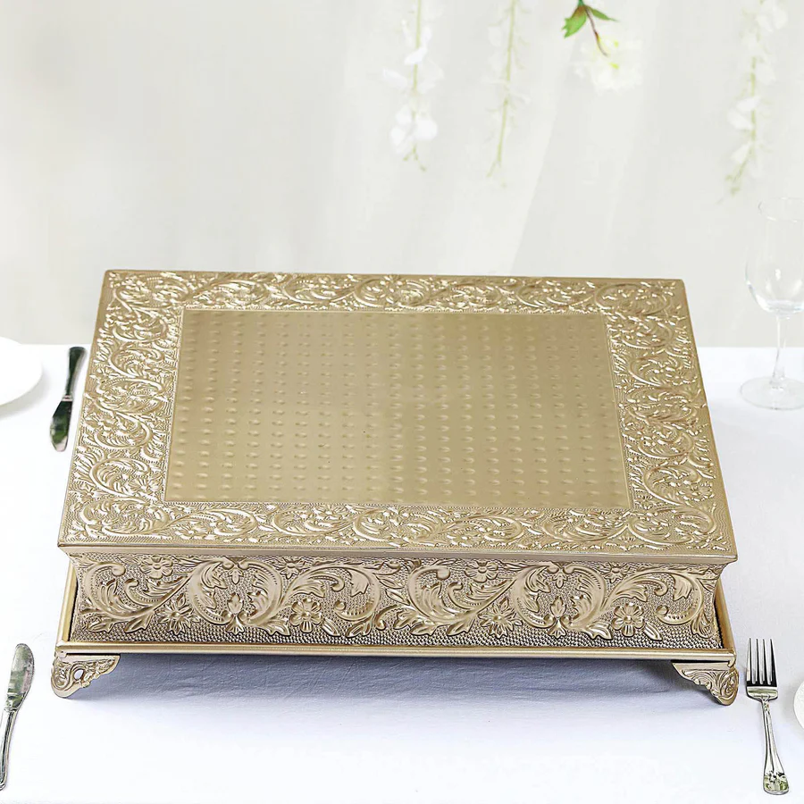 goldsquarecakestand22inch